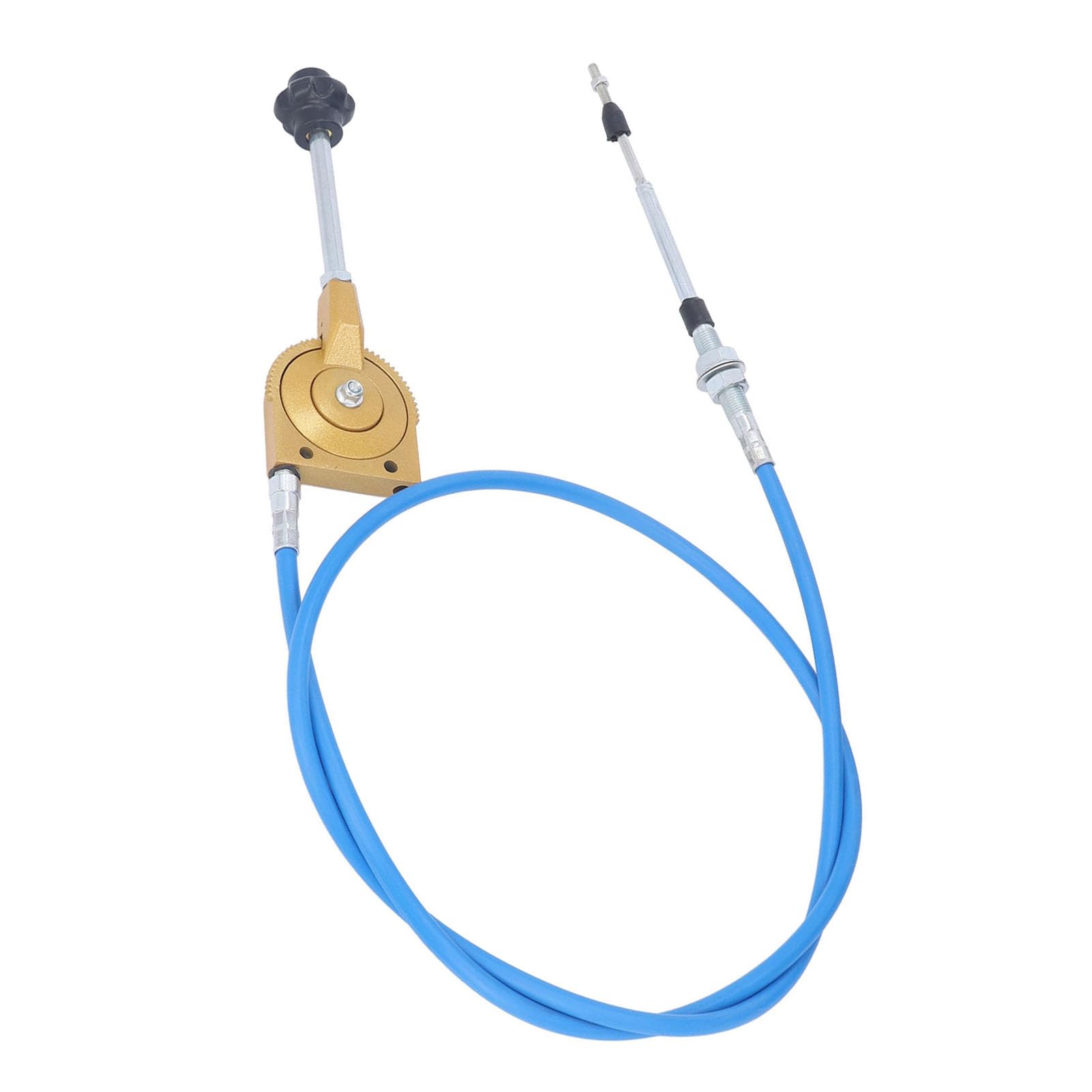 Yctze Cable de Acelerador Manual para Excavadora, 5 M/16,4 Pies, Cable de Control del Acelerador de Respuesta Rápida, Camión Mezclador y Maquinaria Pesada, Conector de PU y Acero Inoxidable,
