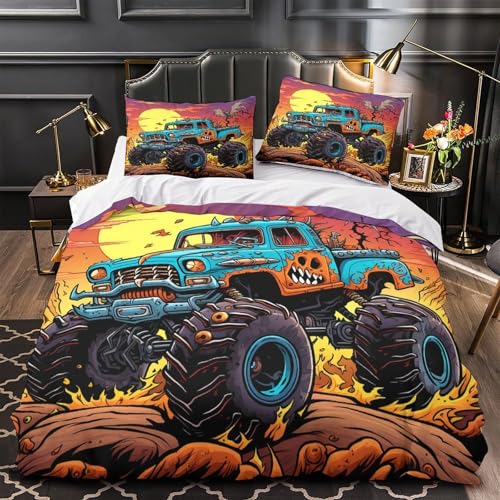 Housse de couette motocross 3D en microfibre résistante avec fermeture éclair - 2