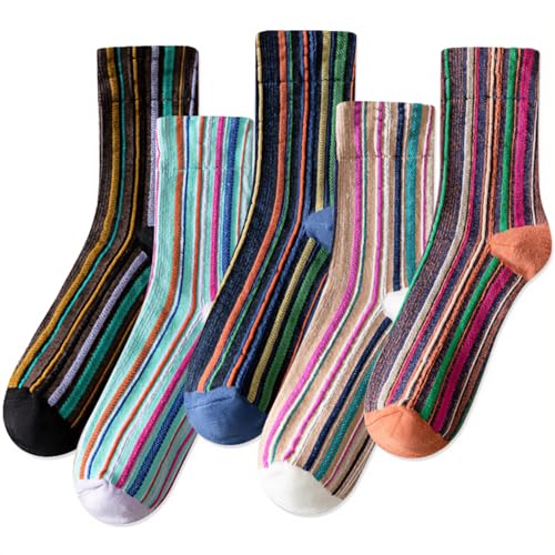 Image of IIG Womens Novelty Cotton Crew Socks Cute Animals Socks Fun Flower Socks (fit women's shoe size 5-9)
