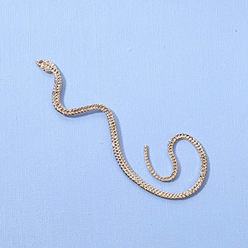 Yheakne Punk Snake Ear Climber Earrings Gold Snake Ear Cuff Wrap Earrings Gothic Serpent Earrings Snake Crawler Earrings Fake Piercing Earrings Cool Animal Jewelry For Women And Girls Halloween Gifts (Gold) #TOP2