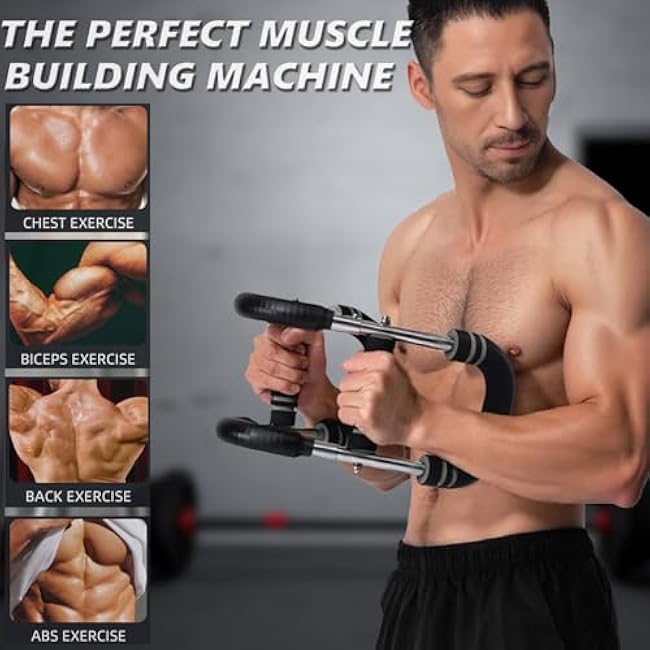 NOAOVO Twister Arm Trainer, Adjustable Resistance Twister Arm Exerciser Chest Exerciser for Men, Portable Chest Workout Equipment Arm Trainer for Men