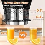 Juicer Machines with 5.8" Extra Large Feed Chute, Cold Press Juicer For Whole Vegetables and Fruits, 400W Professional Slow Masticating juicer Easy to Clean for Batch Juicing Mothers Day Gifts for Mom - Image 4