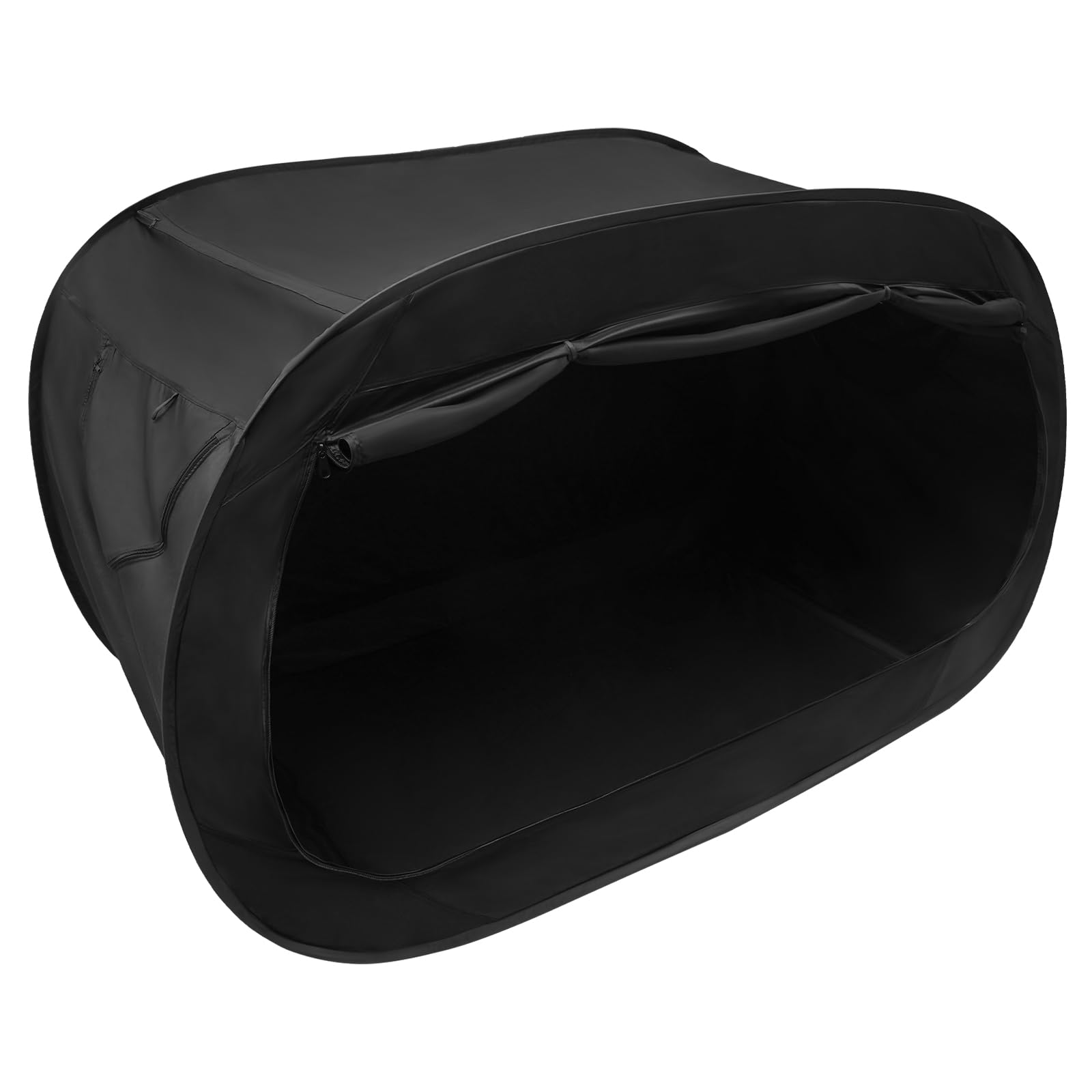 Tenda da letto pop-up nera, per ufficio, campeggio, pieghevole, traspirante, per adulti o bambini, 190 x 90 x 100 cm