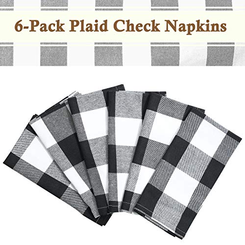 6 Servilletas Grandes Cuadradas Buffalo Check 17x17 in miniatura 6