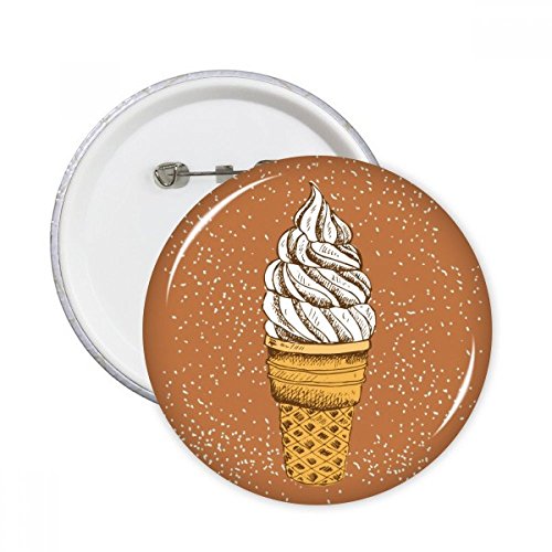 Cadeau petit multicolore badge broches rondes crème glacée mignonnes pour enfants