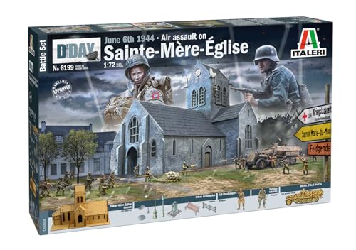 Italeri 6199 1:72 Battle of Normandy St.-Mère-Église Model Building Kit, Standing Model Building, Crafts, Hobby, Gluing - Image 2