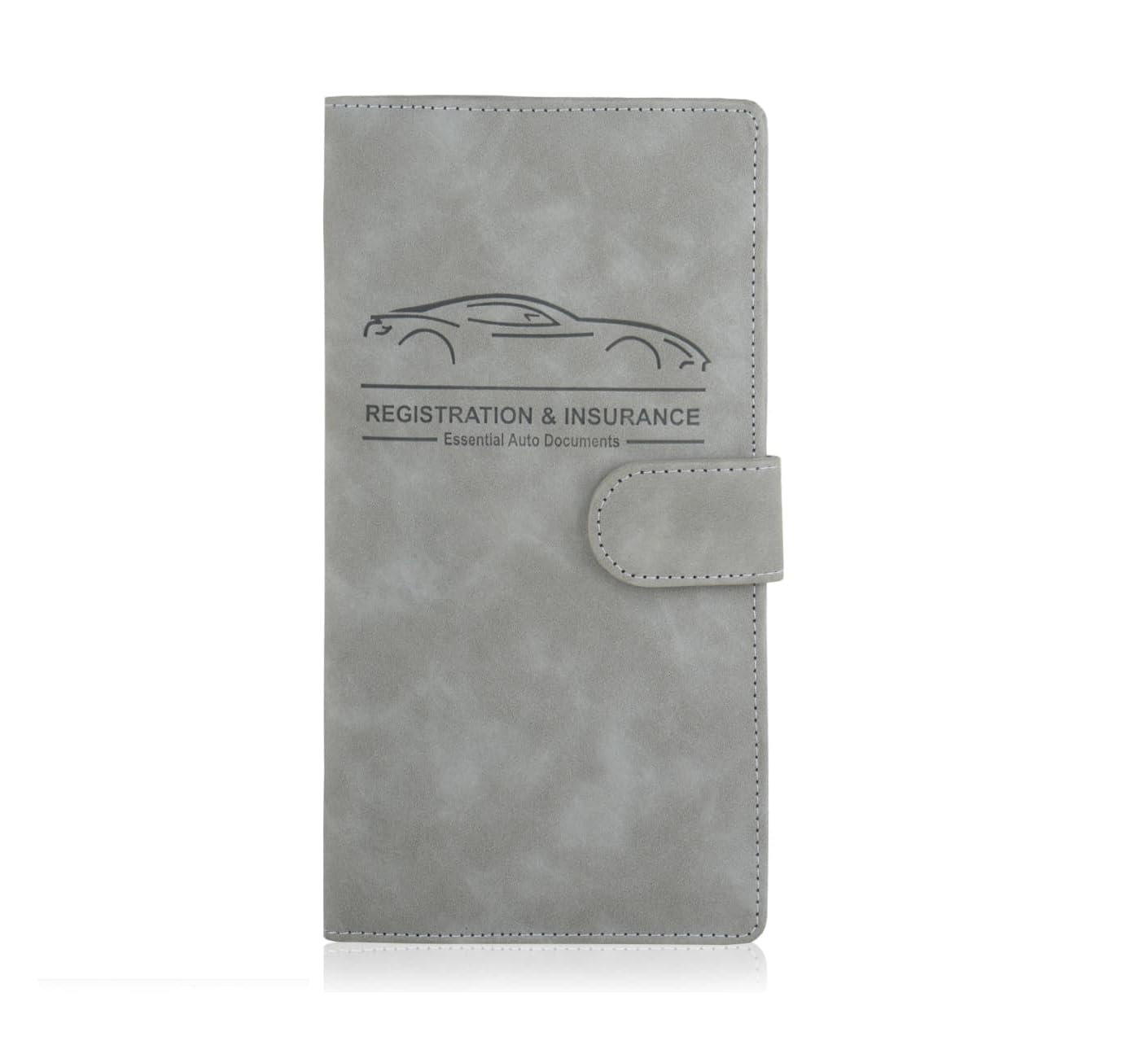 zuhan leather Car Document Holder Wallet with Button Closure | Vehicle Registration, Insurance & License Organizer Case | PU Leather Glove Box File Folder for Men & Women-picture-34