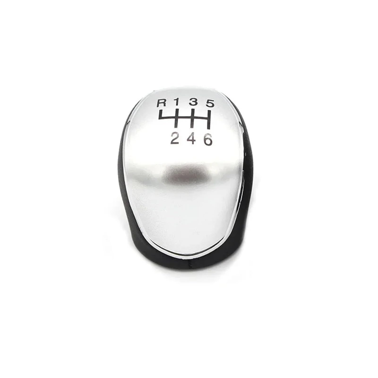 Linqianbhd One Color Gear Lever Shift Knob For C-Max For Focus For Mk2 For Mk3 Headball Car Gear Shift Knob Head Manual Shifter Lever(6-Speed Silver)