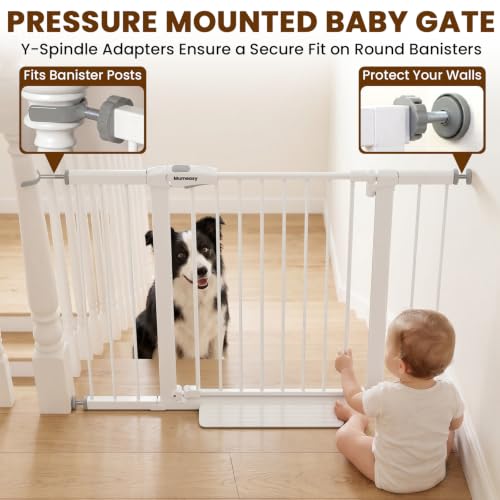 Image of Mumeasy 29.7-46 inch Baby Gate for Stairs, Auto Close Dog Gate for Doorways