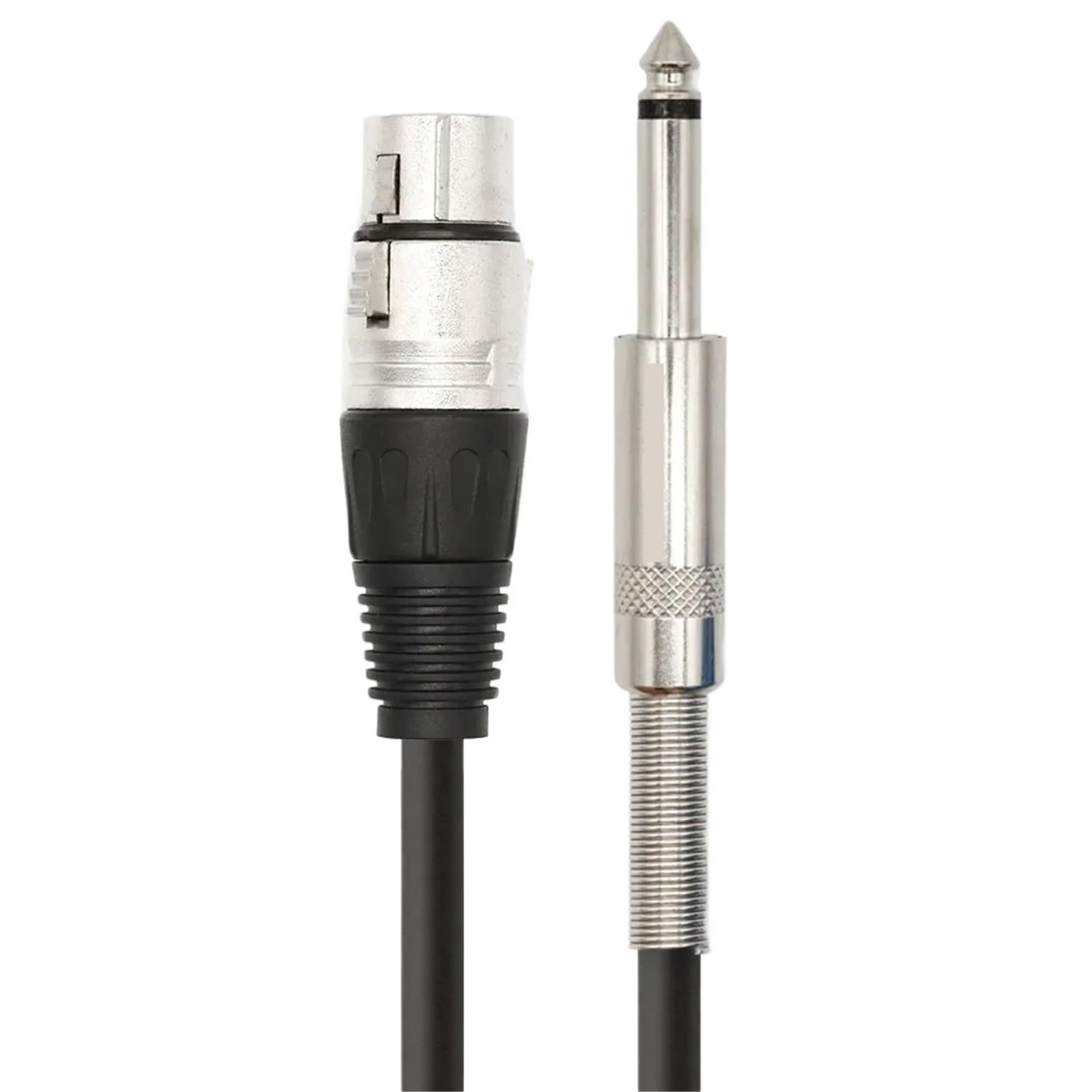 XLR żeński do 1/4 cala 6,35 mm TS Mono niezrównoważony kabel mikrofonowy ćwierć cala przewód TS żeński przewód mikrofonowy do wzmacniacza (3 meter)
