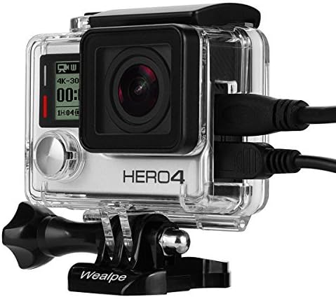Wealpe Skeleton Housing Open Side Protective Case with LCD Touch Backdoor Compatible with GoPro Hero 4, 3+, 3 Cameras