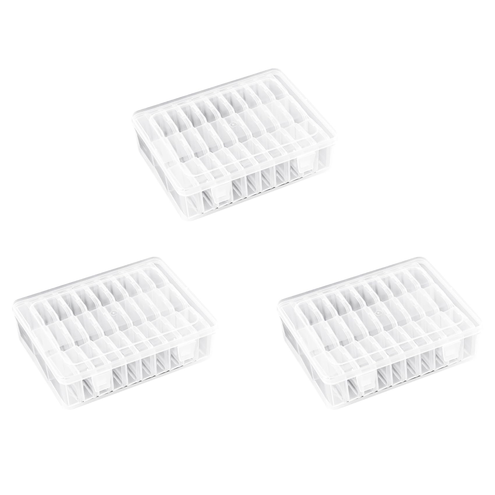 Hndhbfgrt 3X Bead Organizer Box, 30Pcs Small Clear Plastic Bead Storage Containers for Jewelry Making DIY Screws Seeds