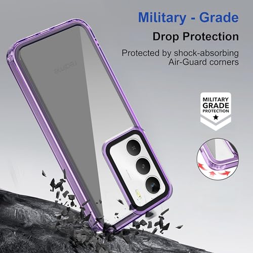 Image of amazon basics Back Case Cover for Realme C73 5G | Compatible for Realme C73 5G Back Cover | Case Cover with Camera Protection | (TPU + PC | Translucent Purple)