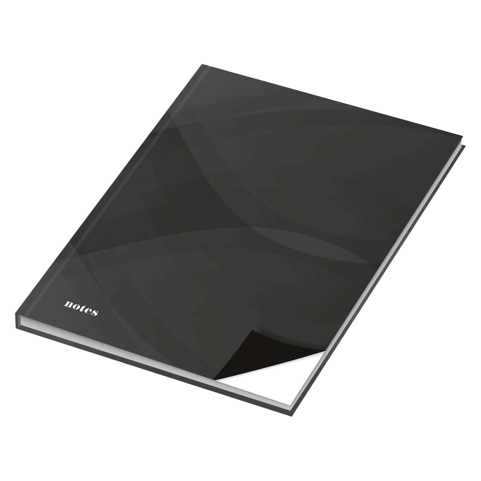 RNKVERLAG 46743 Notebook Notes Carbon Black in DIN A5 Blank with 96 Sheets 70 g/m², Pack of 1