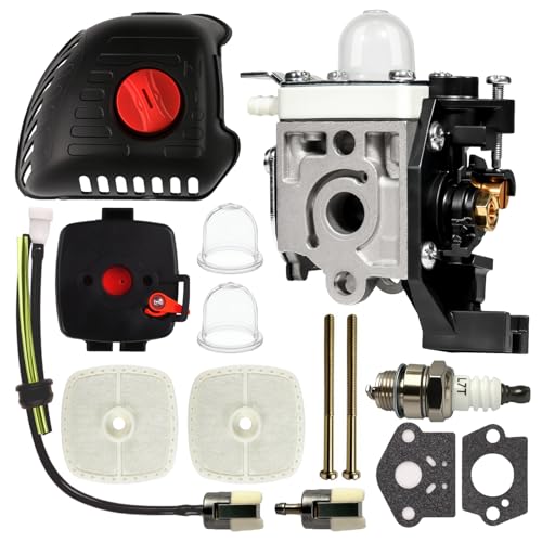 SRM 225 Carburetor for ECHO SRM-225 GT-225 PAS-225 PAS 225 PE225 PPF225 SHC225 RB-K93 Trimmer Weedeater,Replace A021001690,parts with replacement Air Filter Case Cleaner Cover Fuel Line Tune Up Kit