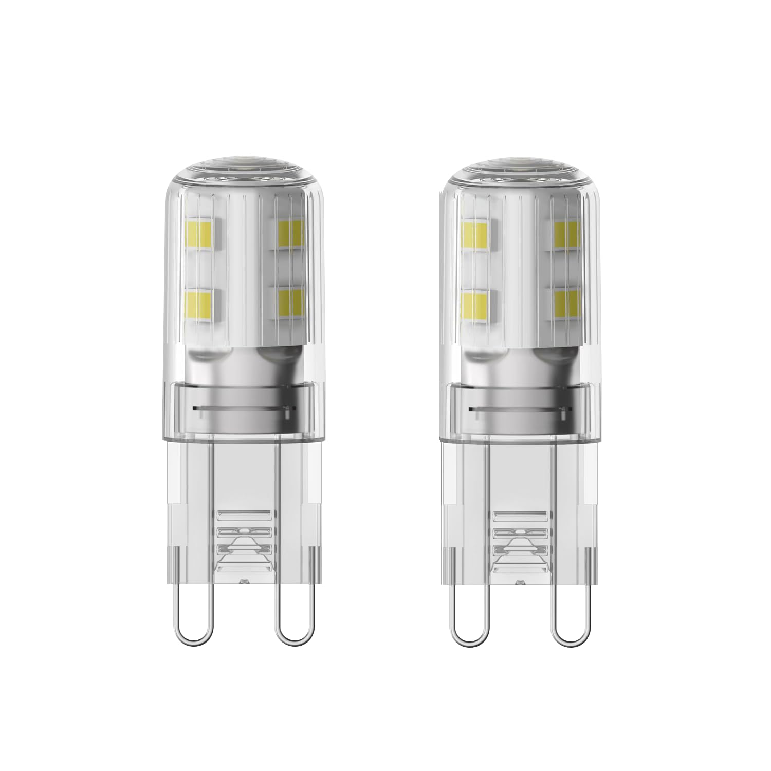 Unibulb G9 LED Light Bulbs, 470 Lumens, 4.2W (40W Halogen Equivalent), Daylight (6500K), 220-240V, Bi-Pin Base Energy Saving, T3, Pack of 2