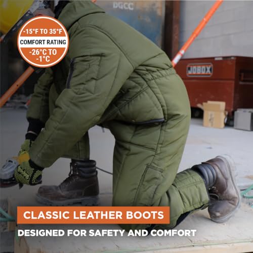 RefrigiWear Men’s Classic Leather Boots, -15°F to 35°F (-26°C to 1°C)2