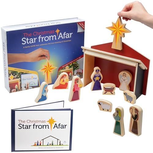 Image of Star From Afar The Christmas Advent Calendar and Playset - 13 Piece Christmas Nativity Playset for Kids - Great Christian or Catholic Gift for Children