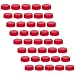 40 Red Plastic Bottle Caps with Tamper Evident Lids for 4, 8, 12, 16 and 32 oz Empty Plastic Bottles