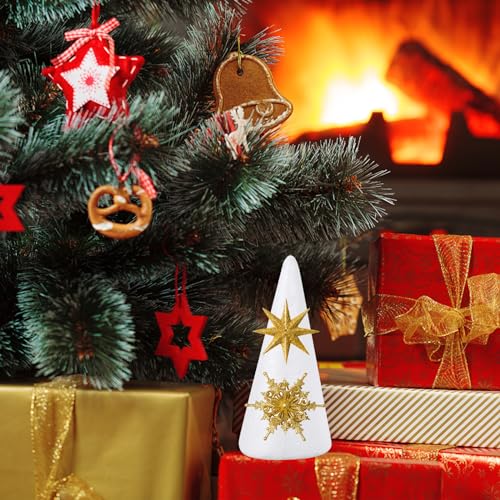 SEWACC 24pcs Christmas DIY Cones Children Handmade Craft Cone Accessories Christmas Tree Foam Mold for DIY Modeling Craft Party Decorations Foams - Image 3