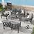 VONZOY Aluminum Patio Conversation Set with Coffee Table 5 Pieces Deck Outdoor Furniture 7-Seat All-Weather Rust-Proof Sectional Sofa Set with Removable Cushion for Backyard, Poolside & Small Spaces