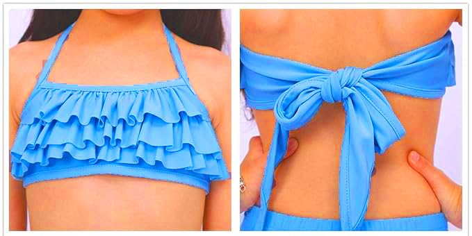 HIBA CREATIONS Baby Girl Sky Blue Colour Swim Suit Bikini with Panty 3-4 Years - Image 2 thumbnail