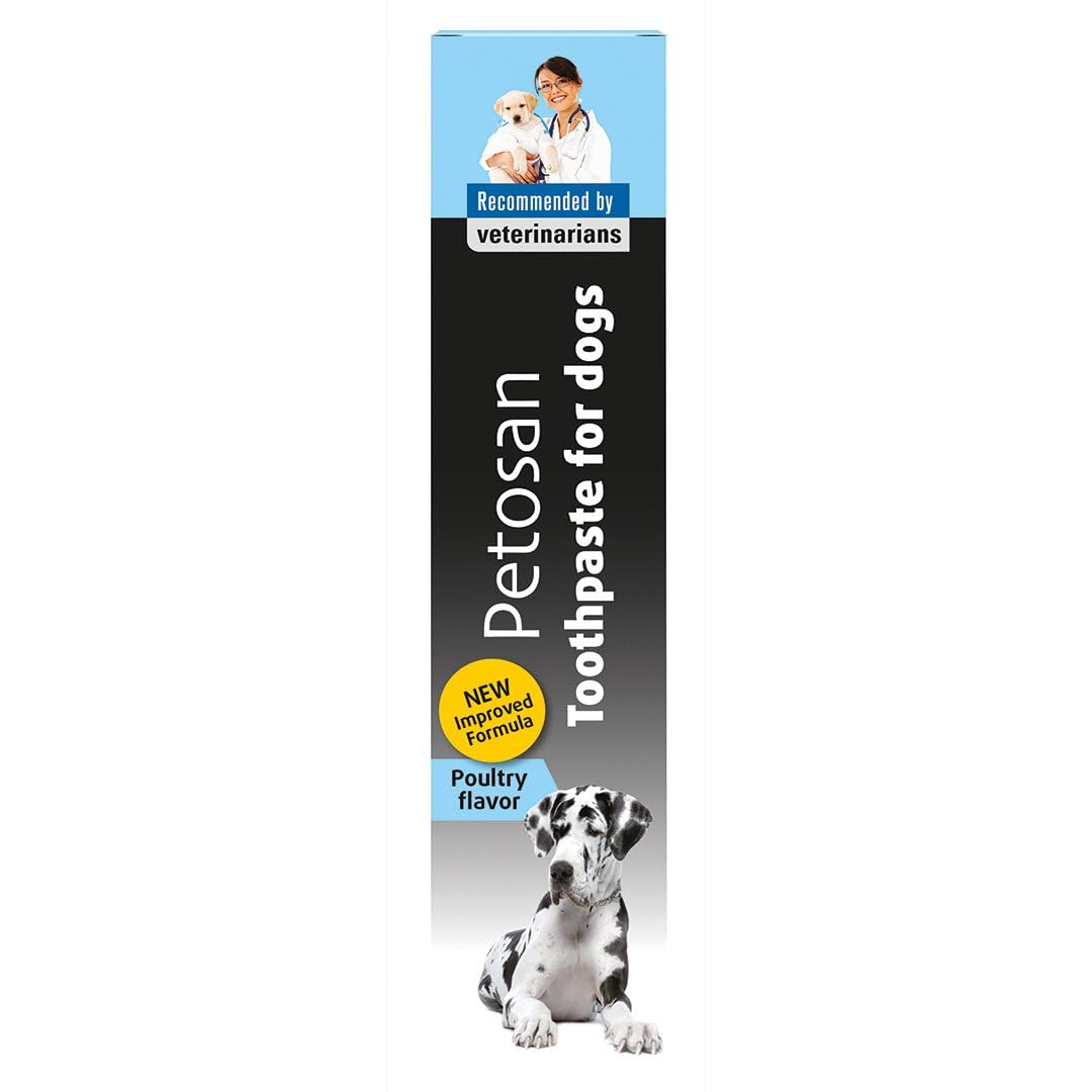 Petosan Toothpaste for Dogs, Anti-Tartar Poultry Flavor Oral Cleaner