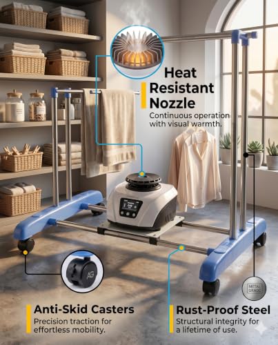 Image of 1000W Electric Clothes Dryer | 360 Hot Air Circulation | Double Layer Stainless Steel Rack | 180 Min Timer | Portable, Easy Assembly Laundry Dryer