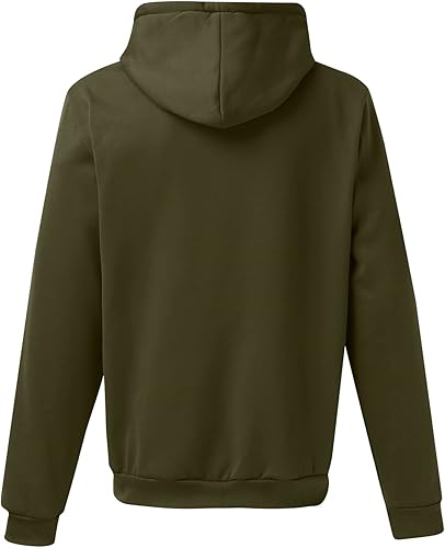 Miniatura 5 de Sudaderas casuales con capucha para hombre, con cremallera completa, para gimnasio, deportes, correr, bolsillos con cremallera, cuello alto, manga