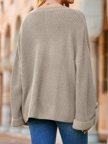 Saodimallsu Womens Oversized Sweaters Chunky Ribbed Knit Crew Neck Casual Long Sleeve Fall Winter Trendy Pullover Tops4