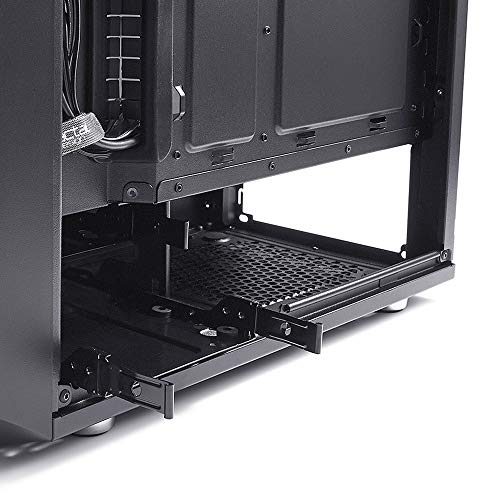 Fractal Design Meshify C - Compact Custodia computer - Ottimizzato per flusso d'aria elevato e elaborazione silenziosa - Predisposto al raffreddamento ad acqua - USB3.0 - Vetro temperato - Blackout
