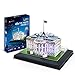 SNOWER Puzzle 3D per Bambini Casa Bianca, Kit di modellismo di edifici Regali per Adulti e Bambini dai 10 ai 12 Anni - 56 Pezzi,LED Model