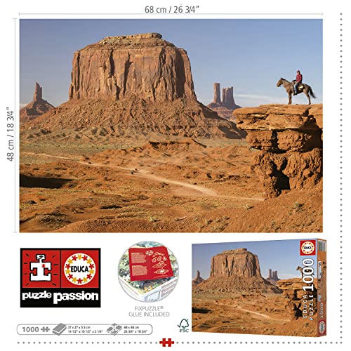 Educa 19559 1000 Monument Valley, Varied, Versatile Use, 68 x 48 cm - Image 3