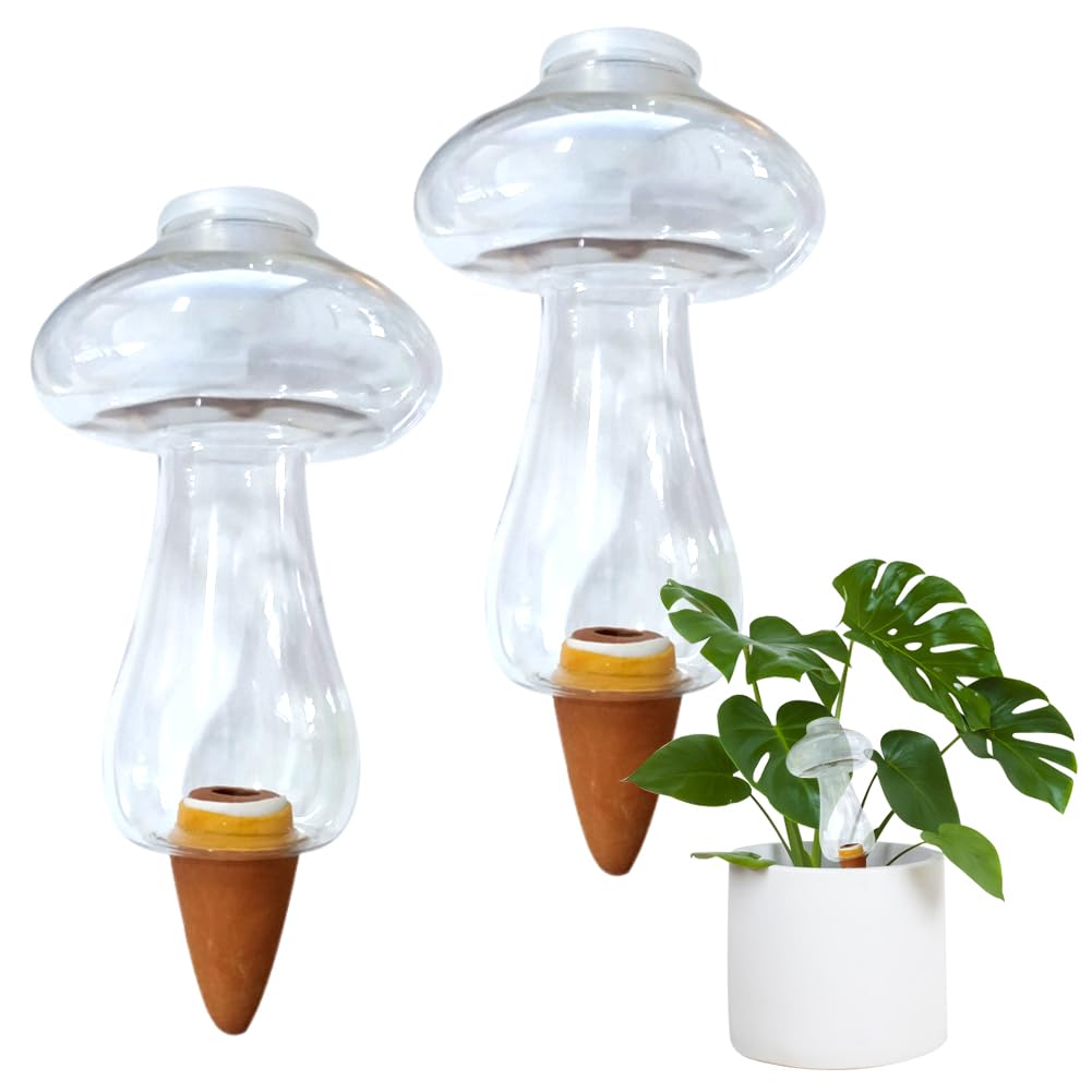 2 PCS Automatic Plant Watering Devices,Automatic Watering for Indoor Plants,Drip Irrigation Flower Watering Device,Clear Plant Watering Devices,Clear Plant Watering Devices,For Potted Plants (E)