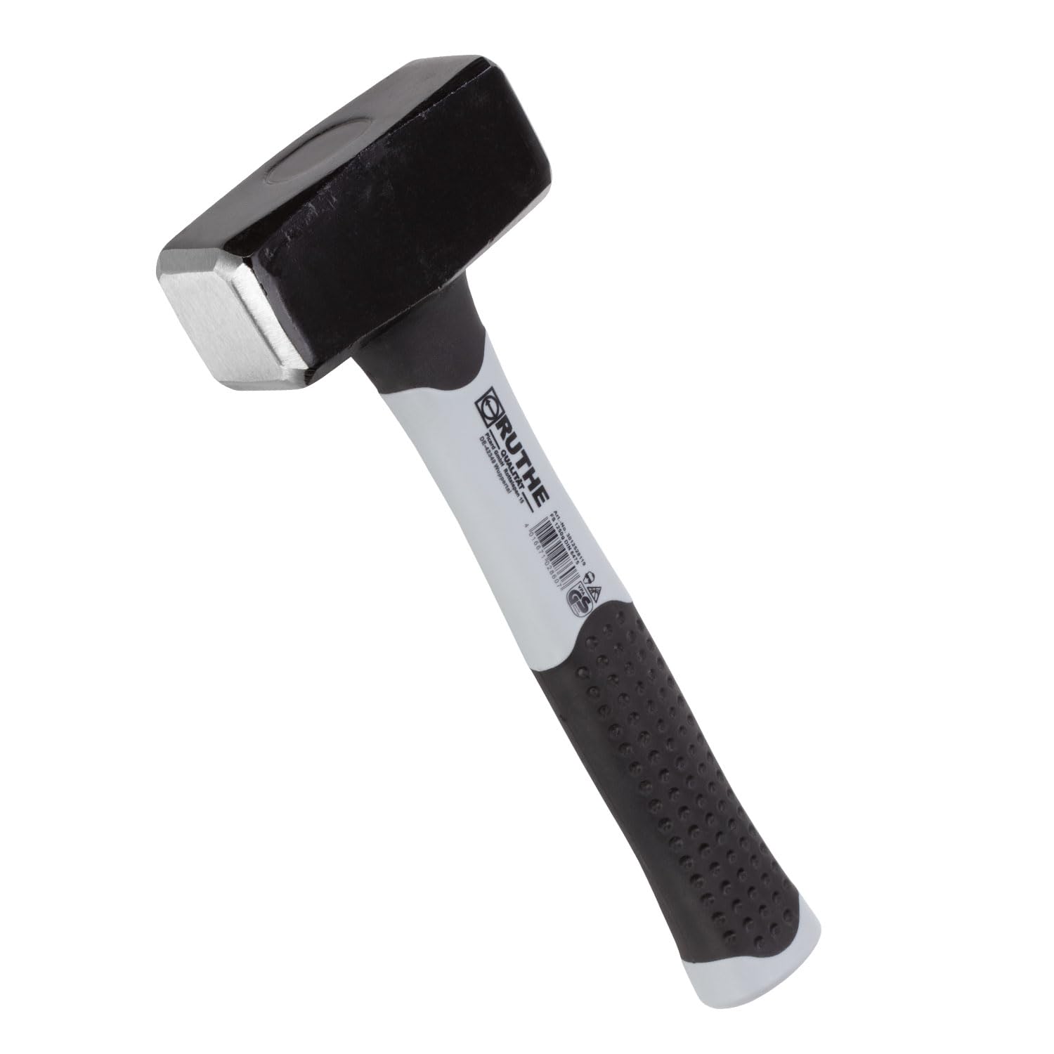 RUTHE martillo Fiberglas 1.500 g | Martillo profesional según DIN 6475 | Hammer y martelo con cabeza de acero de calidad lacada en negro | Núcleo fibra casi irrompible