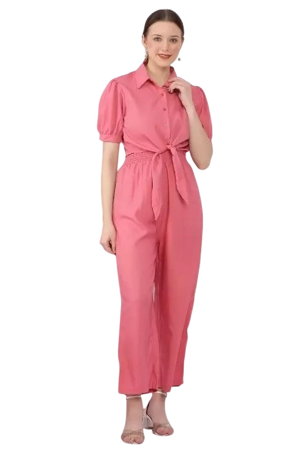 Women's Shirt Style Jumpsuit | Casual Office Wear, Western, Daily Wear, Party, Evening, Travel-picture-39