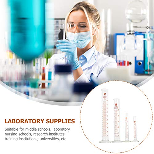 ULTECHNOVO 4Pcs Proveta Graduada De Vidro Cilindro De Medição Com Escala Clara para Mistura de Tinta
