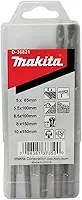 Jogo com 5 Brocas para Concreto 4 a 10mm D-36762 Makita