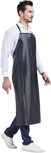 Miniatura 4 de Nanxson Rubber Waterproof Apron Oil Resistance Protective Work Apron for Cleaning Factory Butcher Dog Grooming CF3056