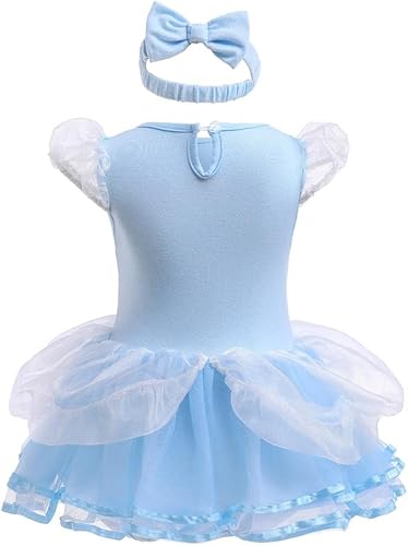 Miniatura 27 de Dressy Daisy Disfraz de princesa para bebé, disfraz de tutú de tul para cumpleaños, Halloween, traje con diadema Estilo I