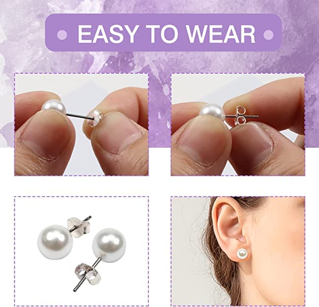 24 Chiusure Per Orecchini A Farfalla - Anallergiche, 5x5.5mm | Per Borchie E Ganci - Foto 4