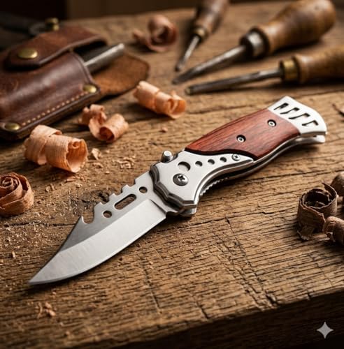 Image of Pinbo Utility Kitchen Knife, Foldable, Portable for Home, Office, Travel