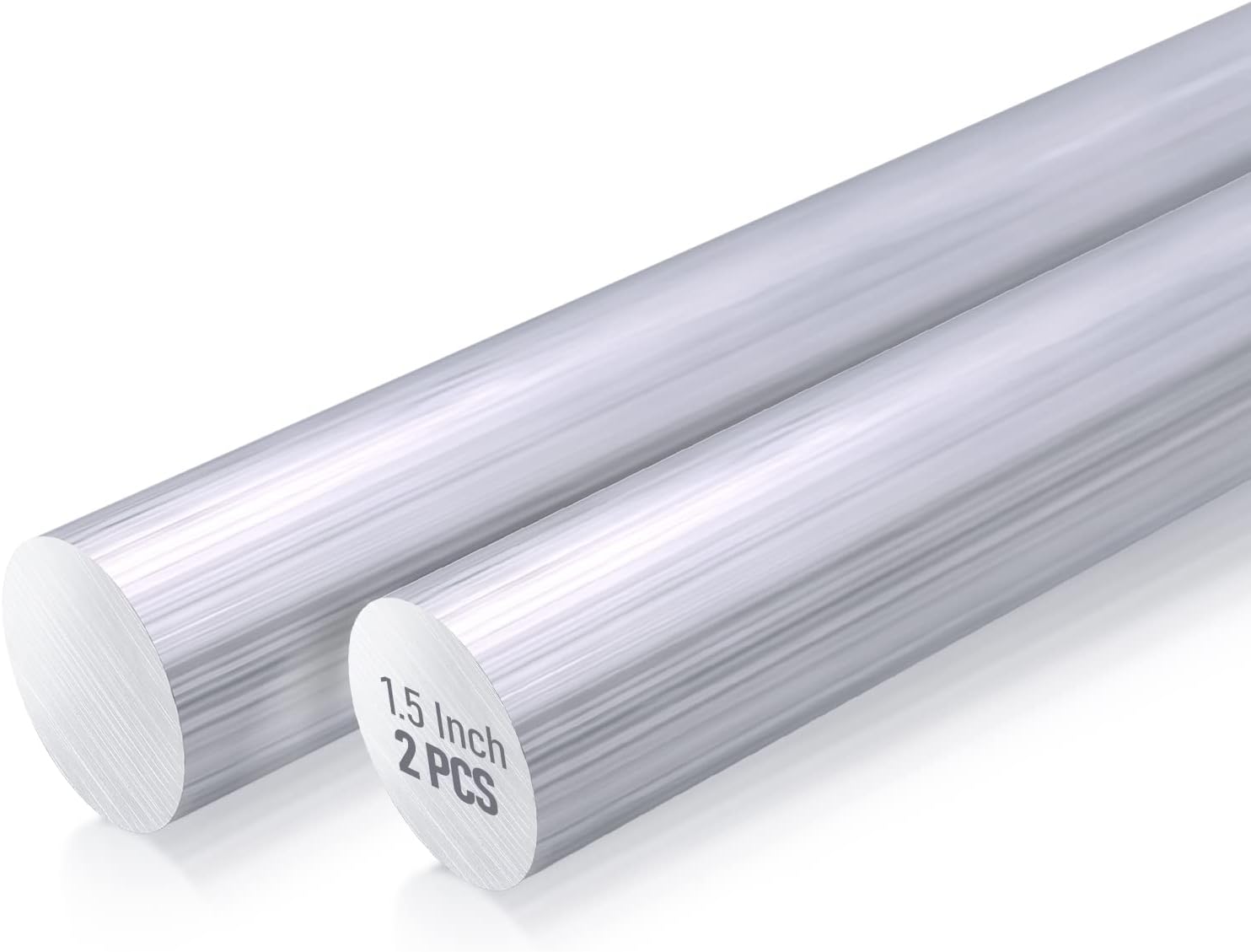 1-1/2" 6061 Aluminum Round Rod 13" Long Solid T6511 New Lathe Bar Stock,Extruded,1.5" Diameter&13"Long（+0/-.05"） (1.5x13inch, 2)