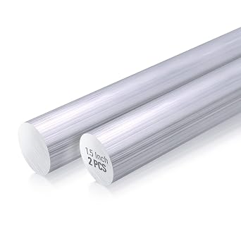 1-1/2" 6061 Aluminum Round Rod 13" Long Solid T6511 New Lathe Bar Stock,Extruded,1.5" Diameter&13" Long+0/-.05" 1.5x13inch, 2