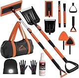 RoofPax 55' Ice Scrapers for Car Windshield and 270° Pivoting Non-Scratch Snow Brush...