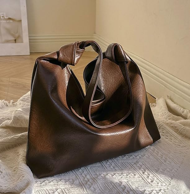 Bolso Tote de cuero PU para mujer con asa de hombro miniatura 5