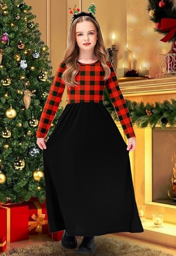 Image of Deerose Girls Maxi Dress Short Sleeve Casual Long Dresses with Pockets 5-14 Years