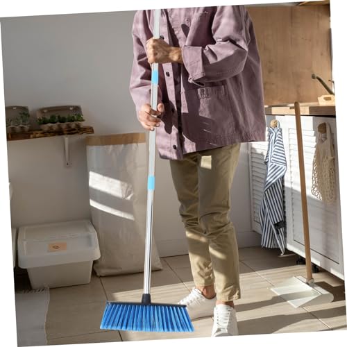 Homoyoyo Langstieliger Haushaltsbesen mit Edelstahlgriff Weichen Borsten für Effektive Schmutzaufnahme Wandhängbar Platzsparend für Bodenreinigung Innen und Außenbereichen – Bild 6