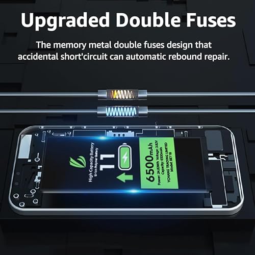 LL TRADER Akku für iPhone 11, 6500 mAh, Lithium-Polymer-Akku, hohe Kapazität, mit Reparaturwerkzeugen 2025