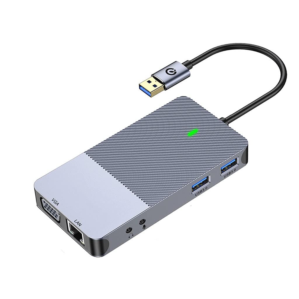 HDMI Splitter Docking Station USB Hub 3 0 Triple Display Dual HDMI VGA USB Adapter Splitter for Laptops